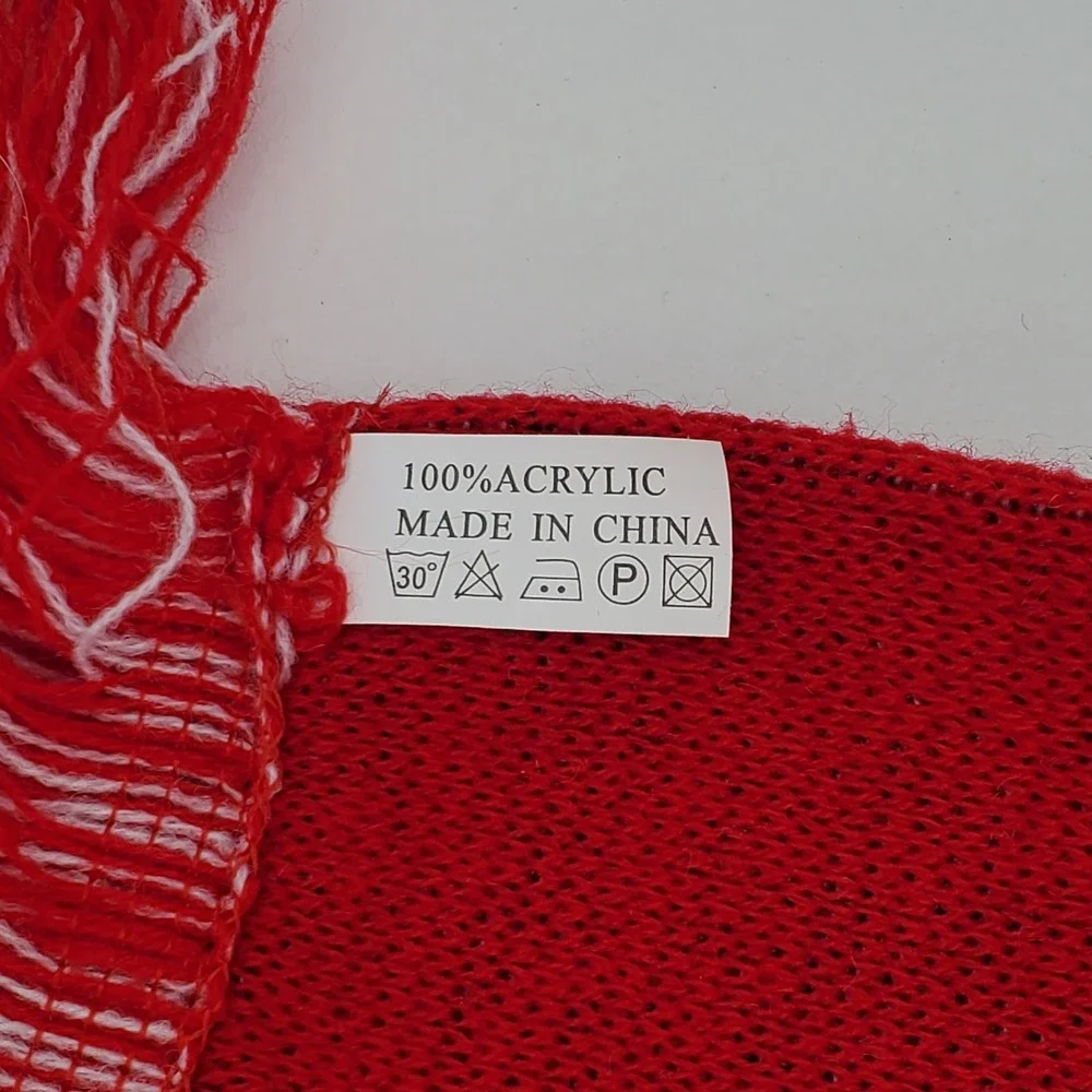 Cornell University Big Red Hockey Beanie Hat and‎ Scarf Set Red White Black Knit